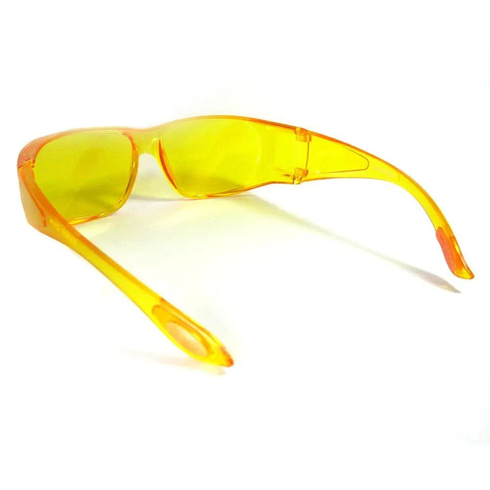 1X Yellow Lens Sunglasses Glasses Cover Sport UV400 Eyewear Safety Night Driving