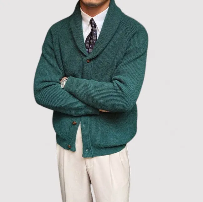 Ancien | Men's Bond Street Shawl Collar Knitted Cardigan