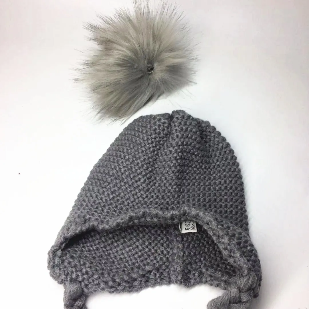 Baby Warm Knit Pompom Beanie
