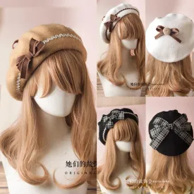 Beret Hat Kawaii Academia Y2K Cottagecore Coquette Fairycore Dollette Princesscore