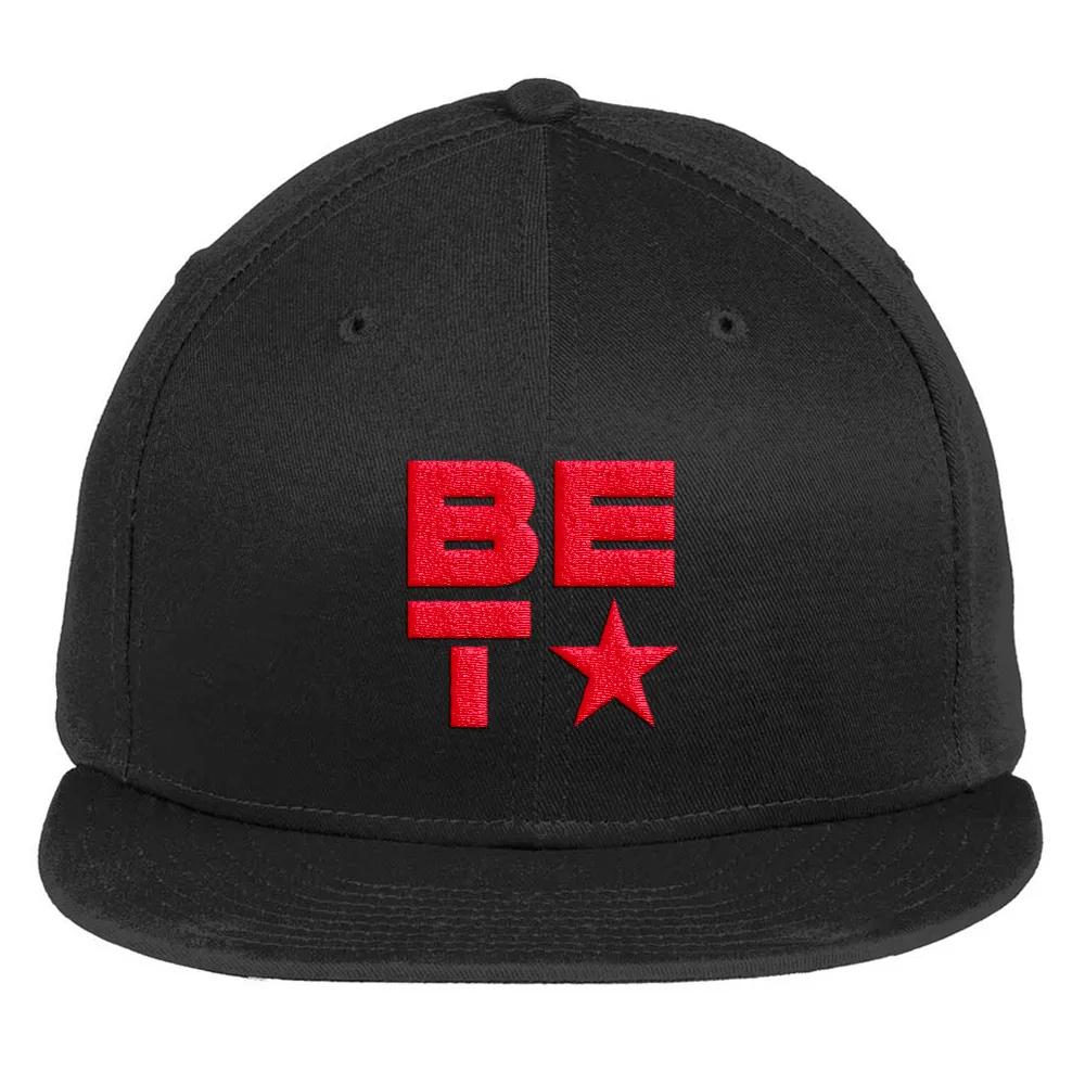 BET Logo Embroidered Flat Bill Hat