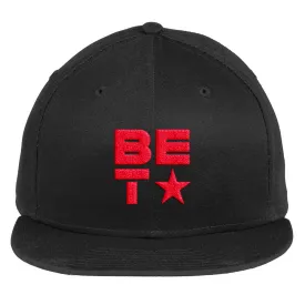 BET Logo Embroidered Flat Bill Hat