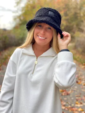 Black Sherpa Bucket Hat