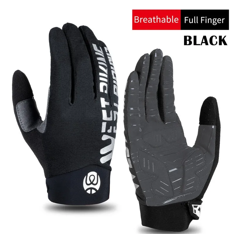 Breathable Cycling Gloves Touch Screen MTB Bike Gloves Anti-slip Reflective Sport Fitness Running Bicycle Gloves
