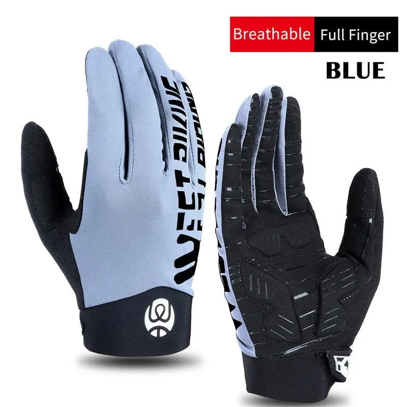 Breathable Cycling Gloves Touch Screen MTB Bike Gloves Anti-slip Reflective Sport Fitness Running Bicycle Gloves