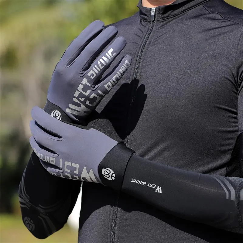 Breathable Cycling Gloves Touch Screen MTB Bike Gloves Anti-slip Reflective Sport Fitness Running Bicycle Gloves