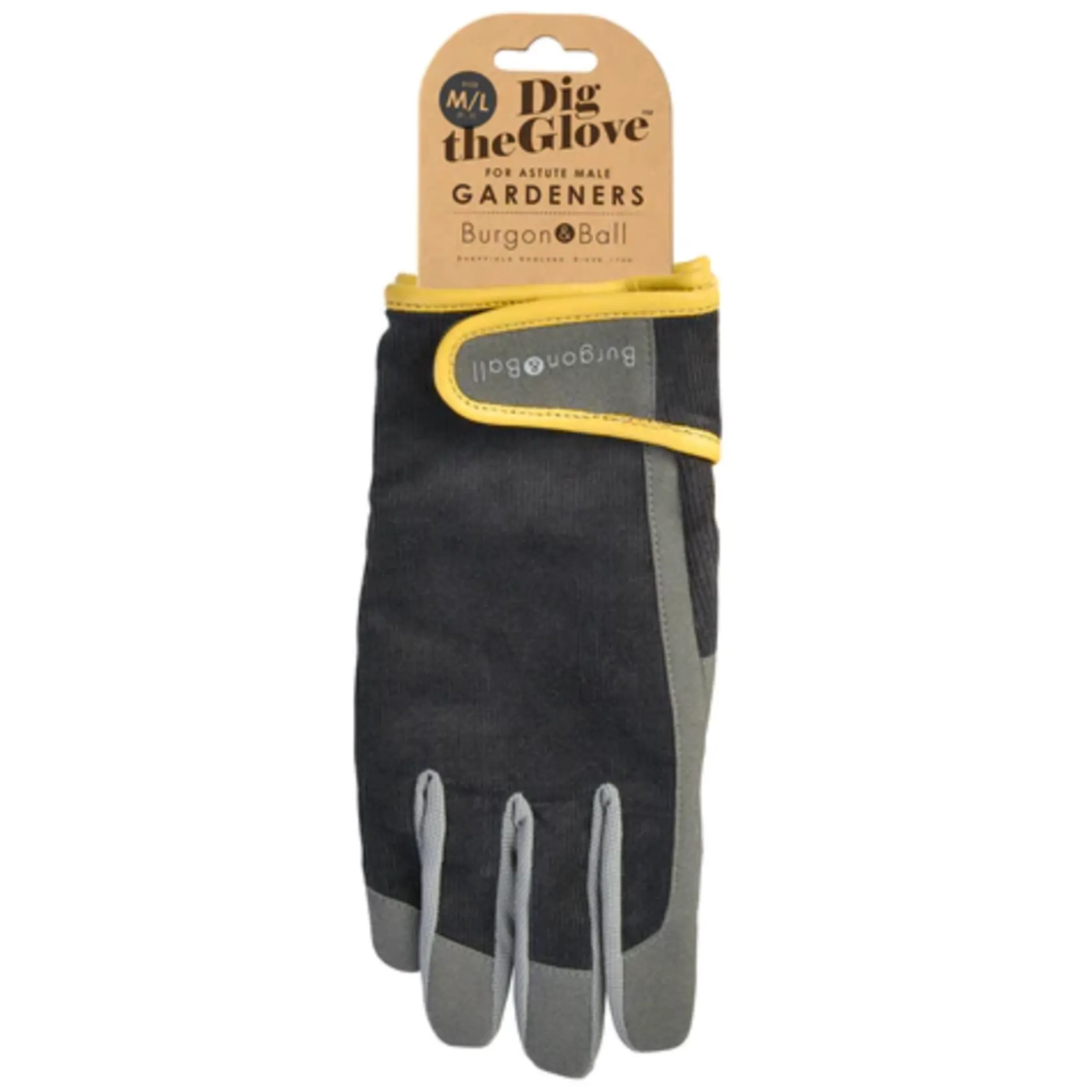 Burgon & Ball - Dig The Glove SLATE CORDUROY - Men's Gardening Gloves