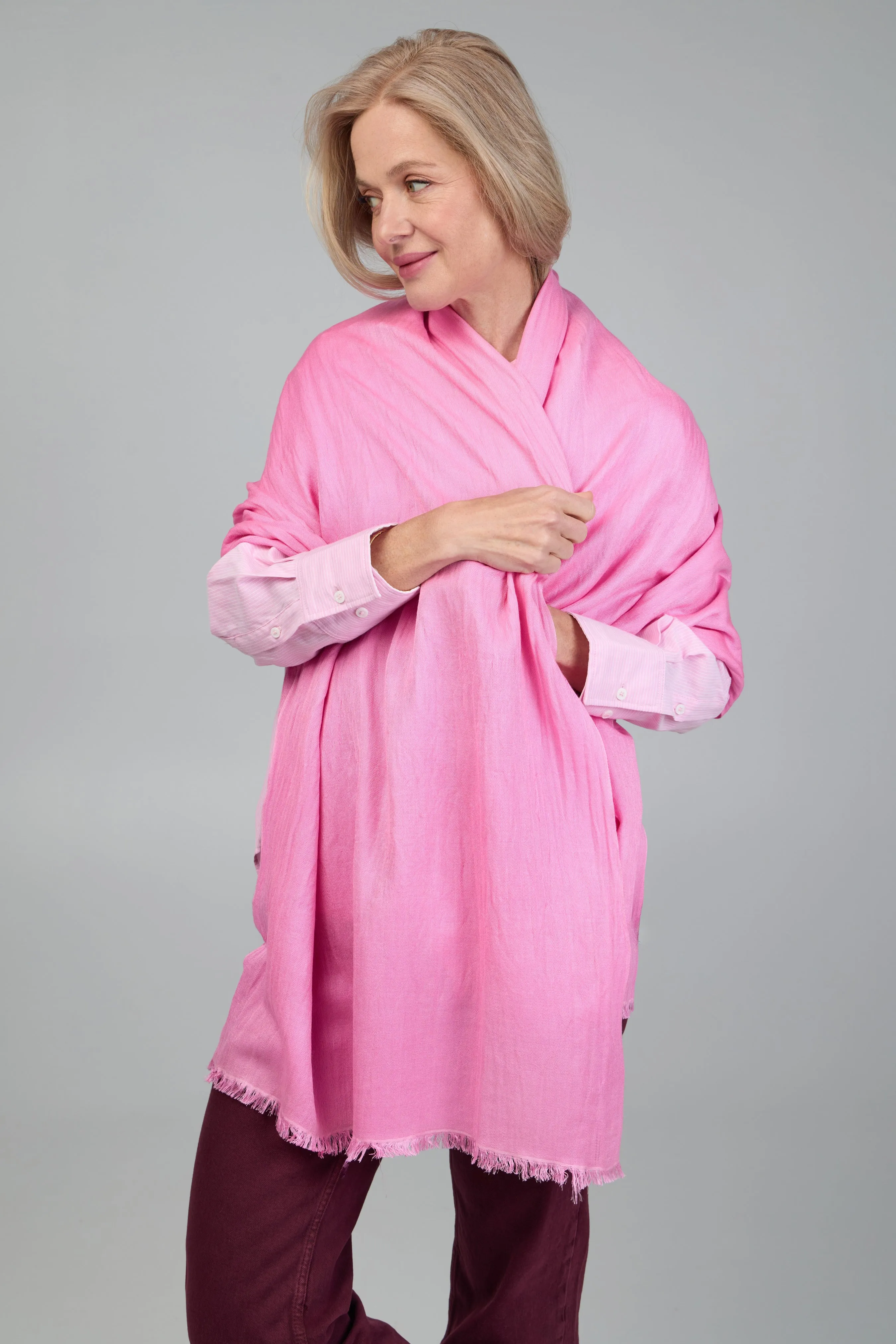 Eyelash Fringed Cashmere Scarf