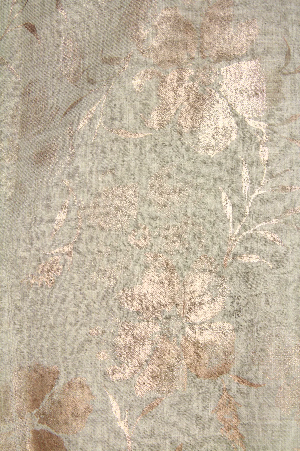 Foiled Floral Beige Scarf
