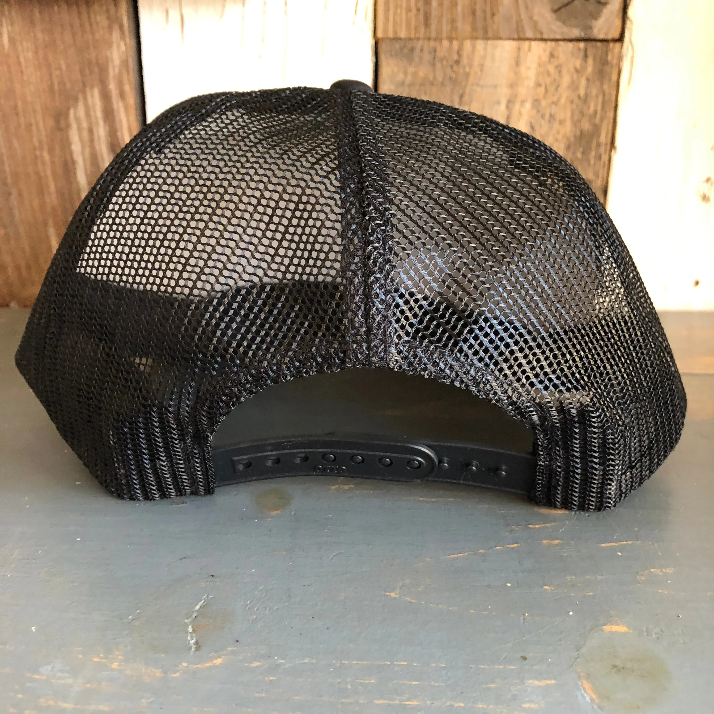 Hermosa Beach ROPER Trucker Hat - Black (Flat Brim)