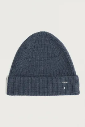 Knitted Beanie, Blue Grey