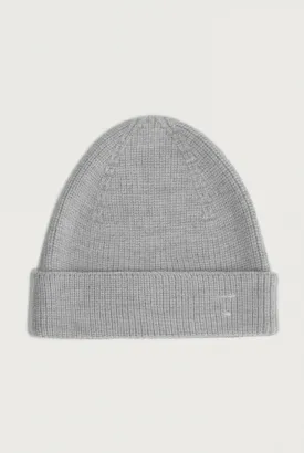 Knitted Beanie, Grey Melange