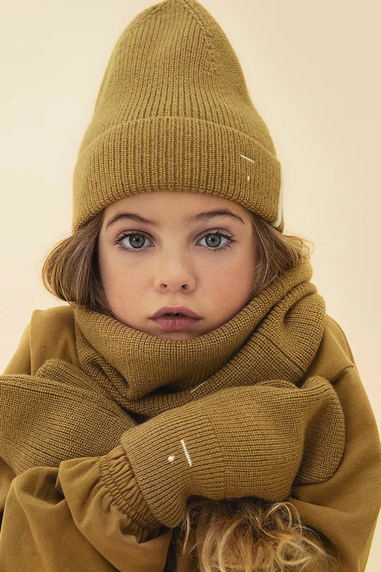 Knitted Beanie, Peanut