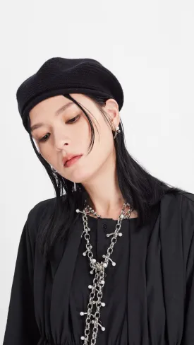 Knitted Brush Beret Hat