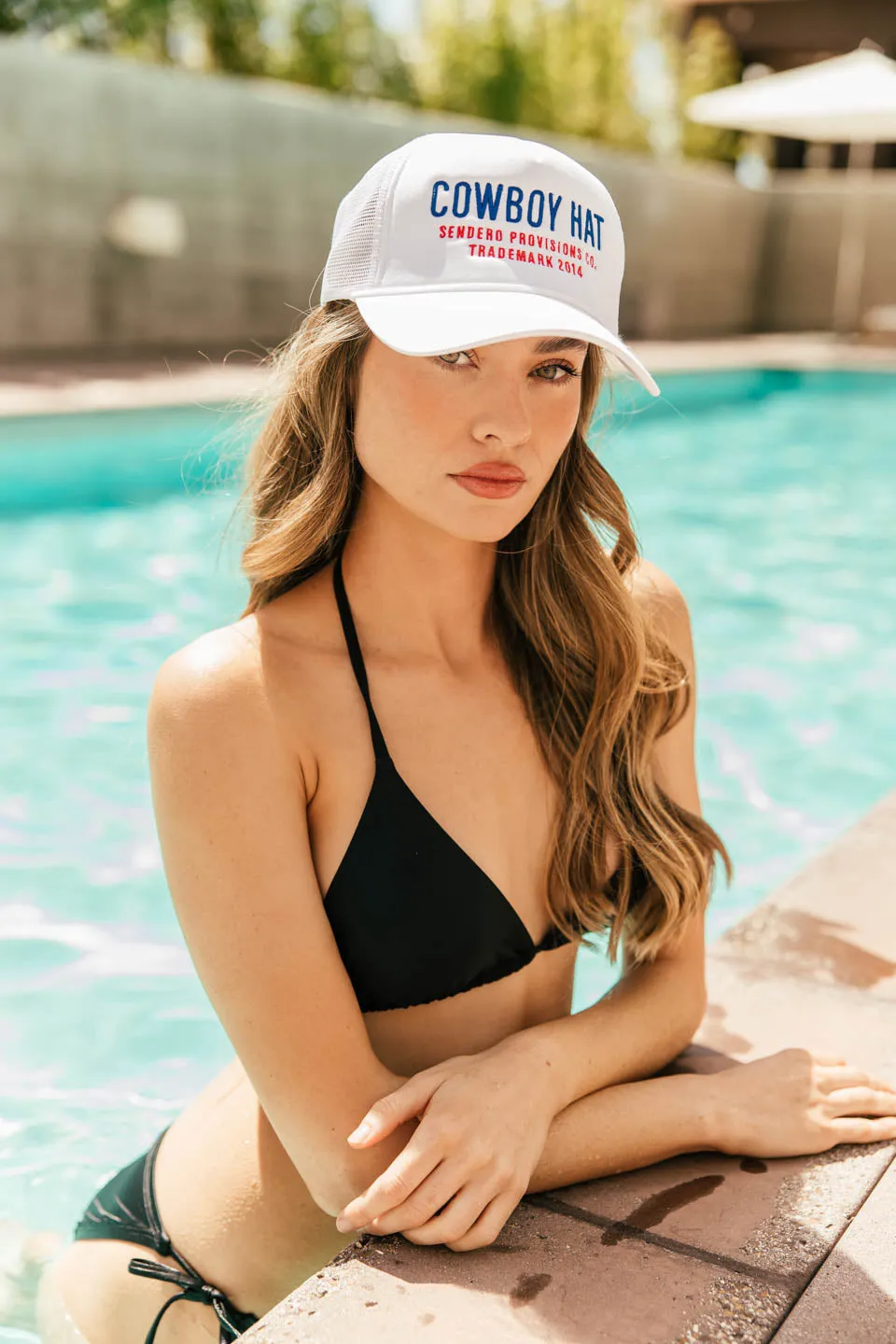 NEW!! Cowboy Trucker Hat in White
