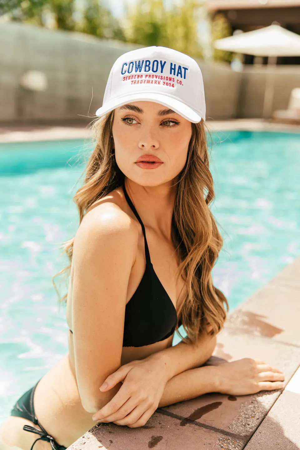 NEW!! Cowboy Trucker Hat in White