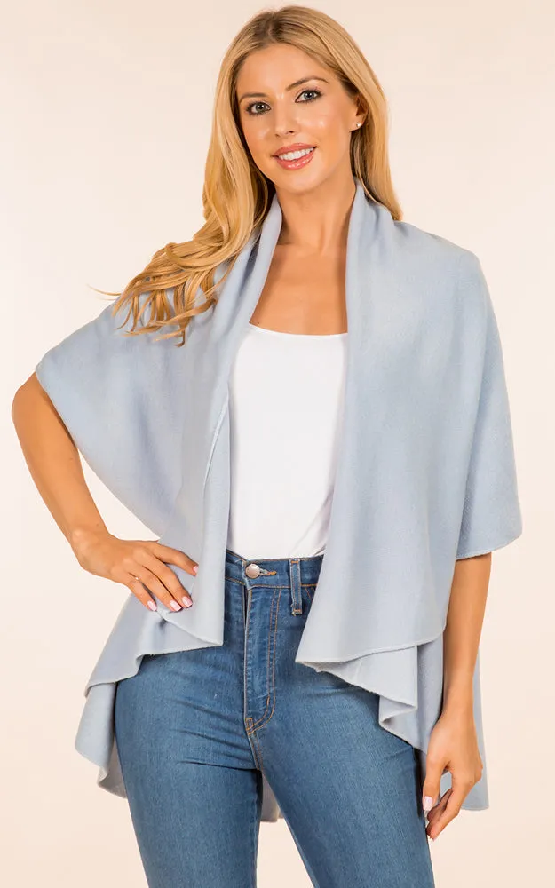 PN273 Basic Solid Multi Way Shawl Vest