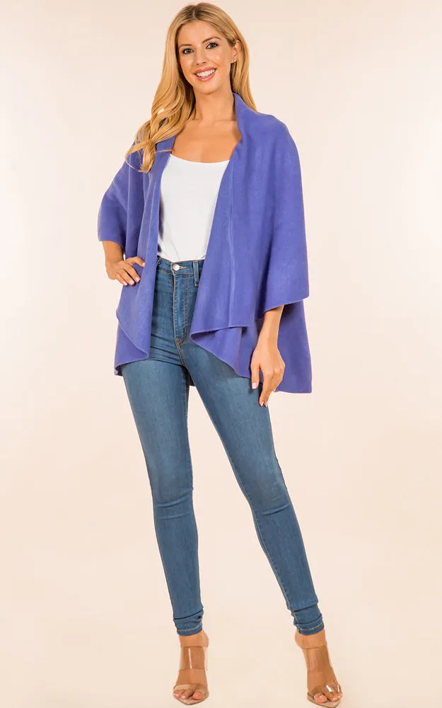 PN273 Basic Solid Multi Way Shawl Vest