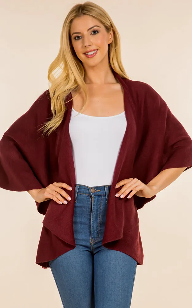 PN273 Basic Solid Multi Way Shawl Vest
