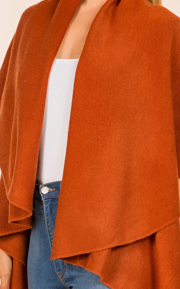 PN273 Basic Solid Multi Way Shawl Vest