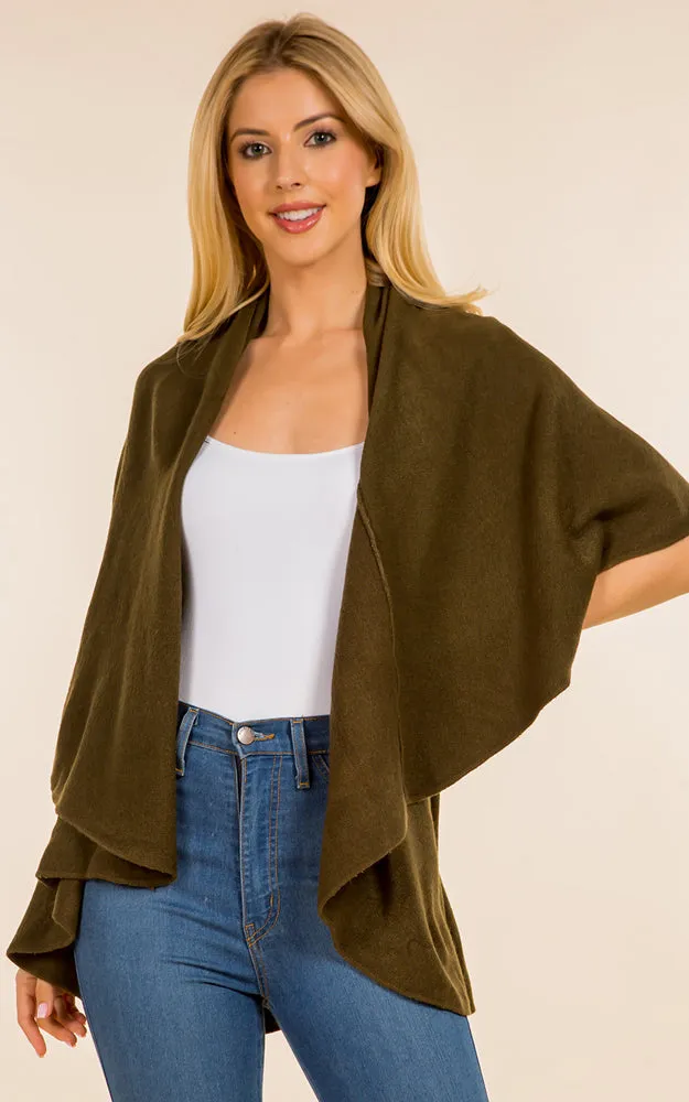 PN273 Basic Solid Multi Way Shawl Vest