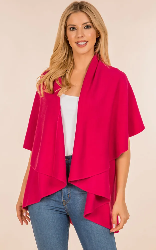 PN273 Basic Solid Multi Way Shawl Vest