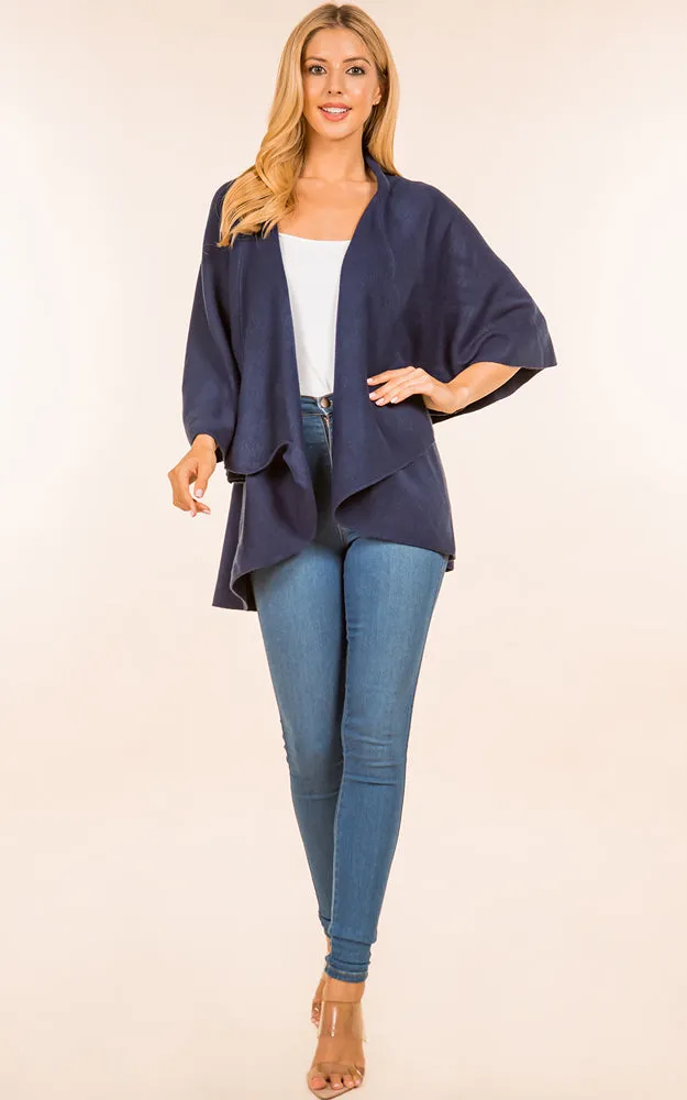 PN273 Basic Solid Multi Way Shawl Vest