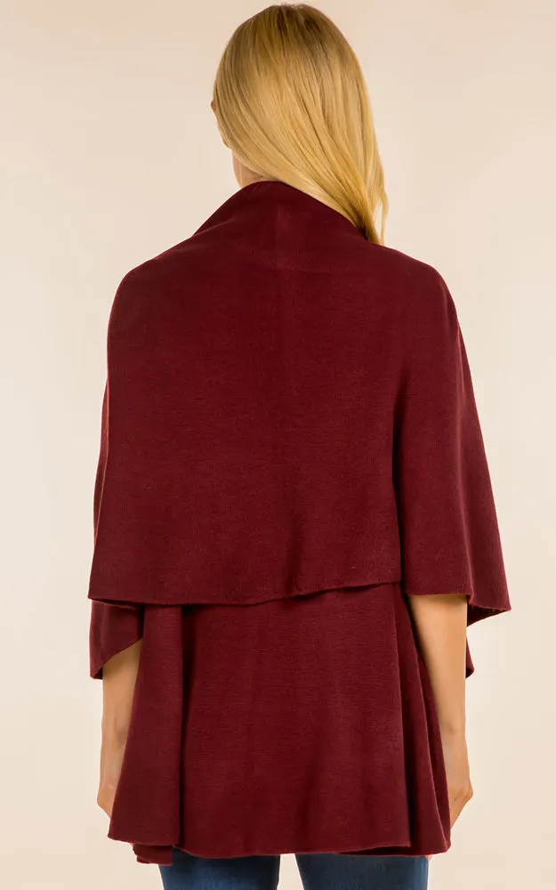 PN273 Basic Solid Multi Way Shawl Vest