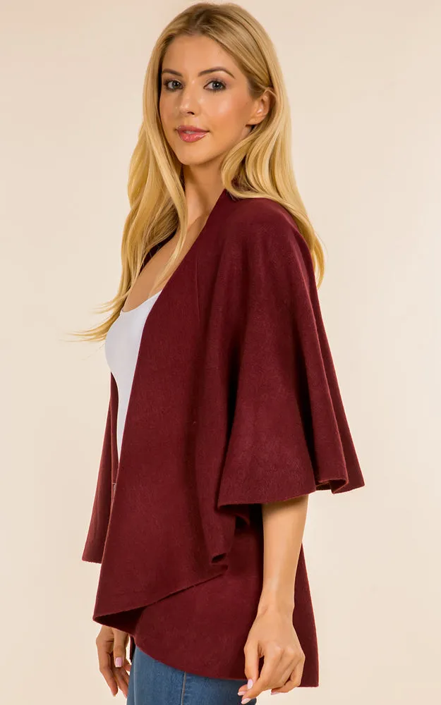 PN273 Basic Solid Multi Way Shawl Vest
