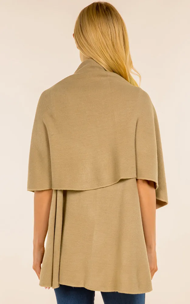 PN273 Basic Solid Multi Way Shawl Vest
