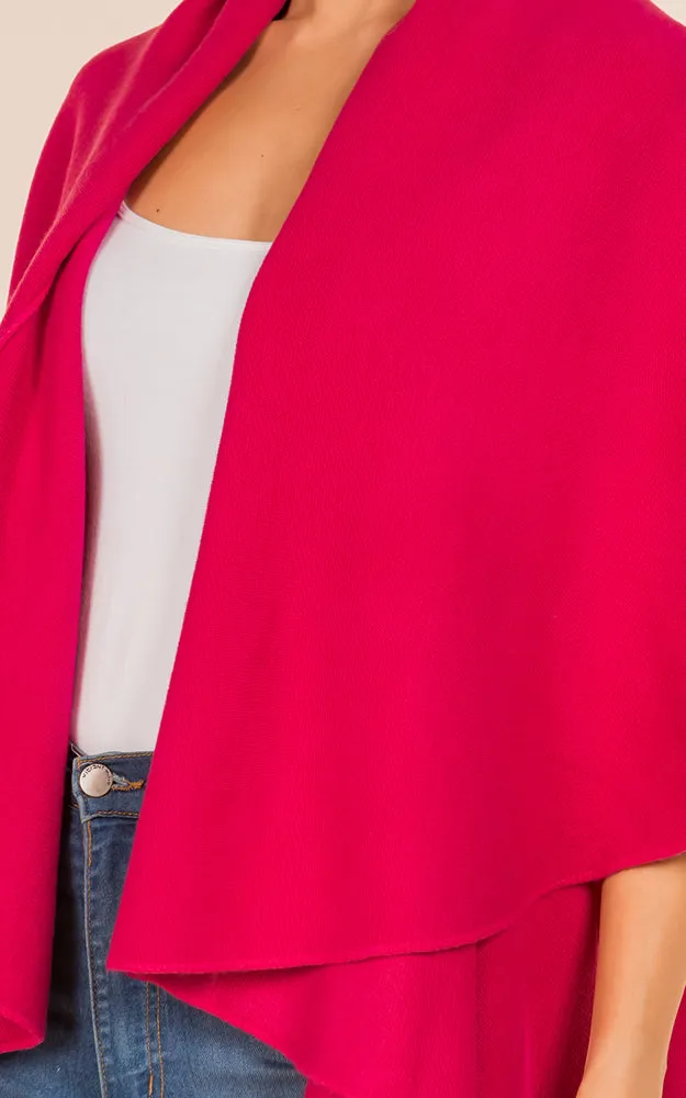 PN273 Basic Solid Multi Way Shawl Vest
