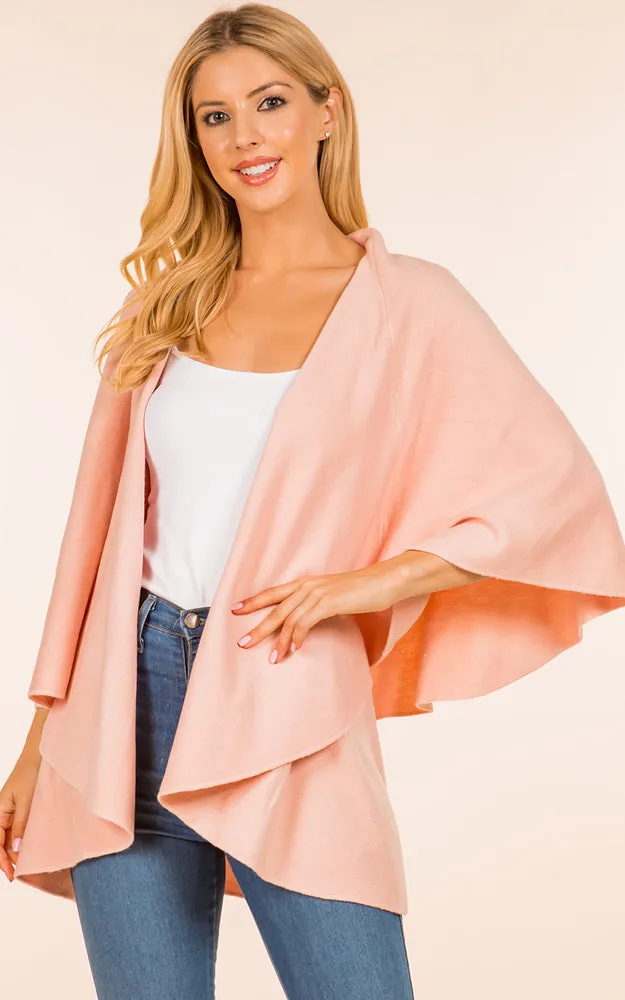 PN273 Basic Solid Multi Way Shawl Vest