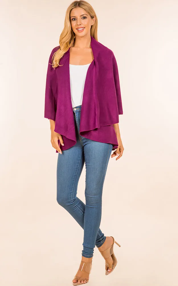 PN273 Basic Solid Multi Way Shawl Vest