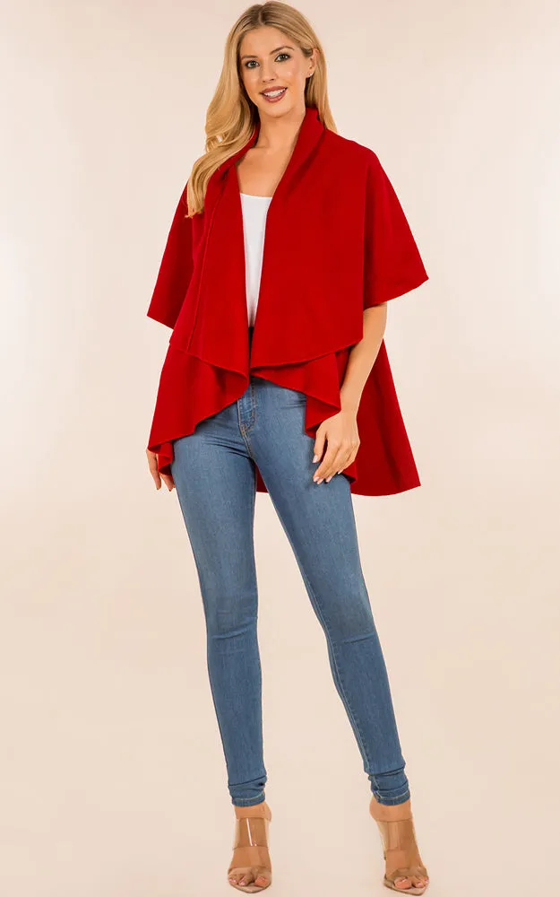 PN273 Basic Solid Multi Way Shawl Vest