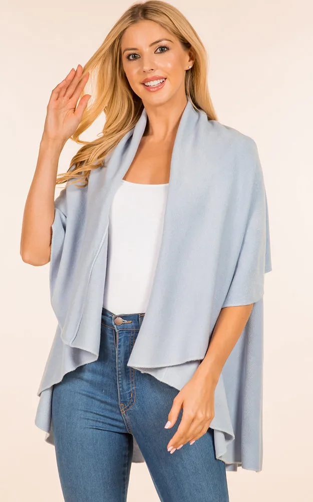 PN273 Basic Solid Multi Way Shawl Vest