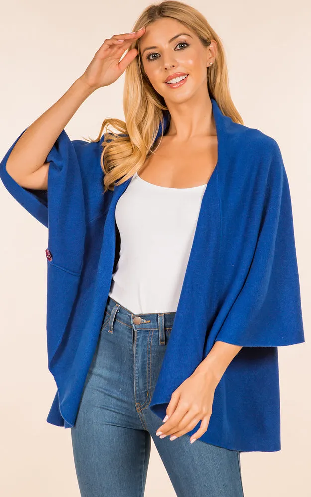 PN273 Basic Solid Multi Way Shawl Vest
