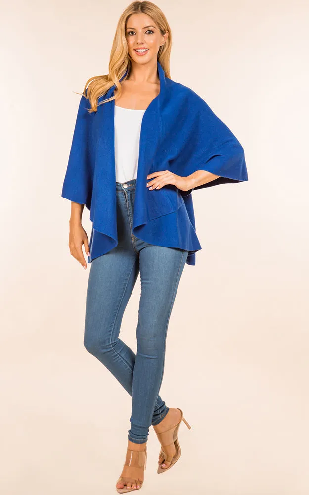 PN273 Basic Solid Multi Way Shawl Vest
