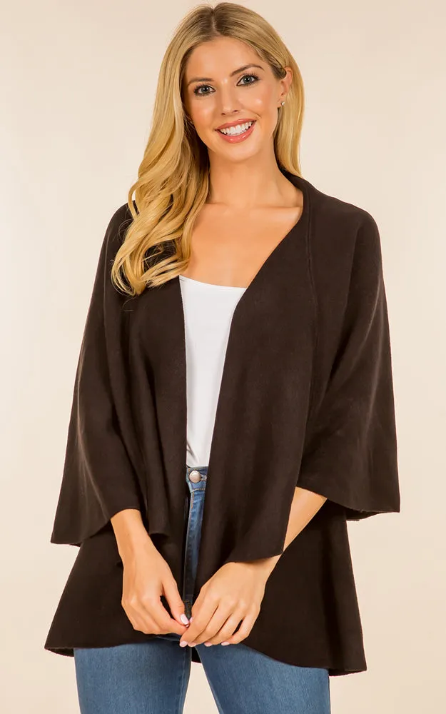 PN273 Basic Solid Multi Way Shawl Vest