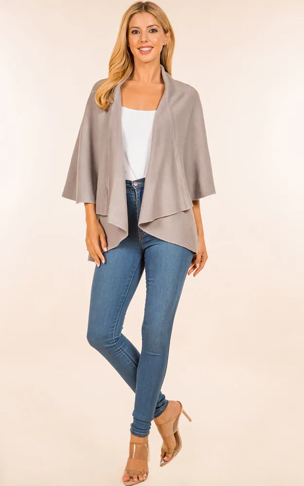 PN273 Basic Solid Multi Way Shawl Vest
