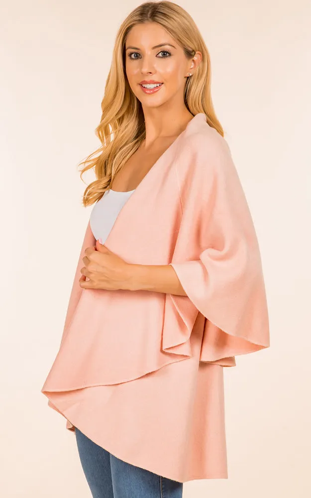 PN273 Basic Solid Multi Way Shawl Vest