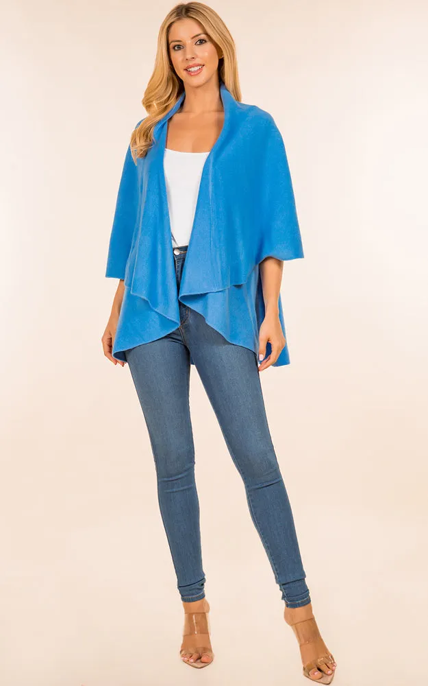 PN273 Basic Solid Multi Way Shawl Vest
