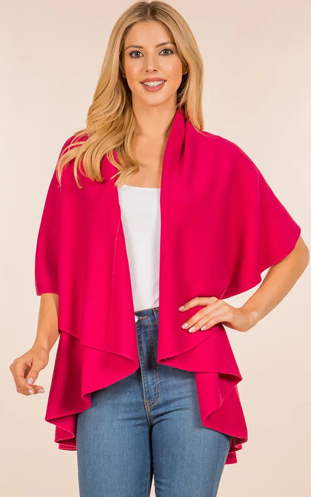 PN273 Basic Solid Multi Way Shawl Vest