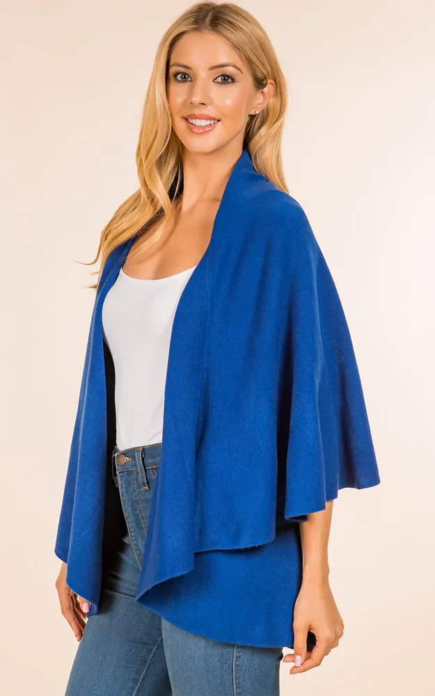 PN273 Basic Solid Multi Way Shawl Vest