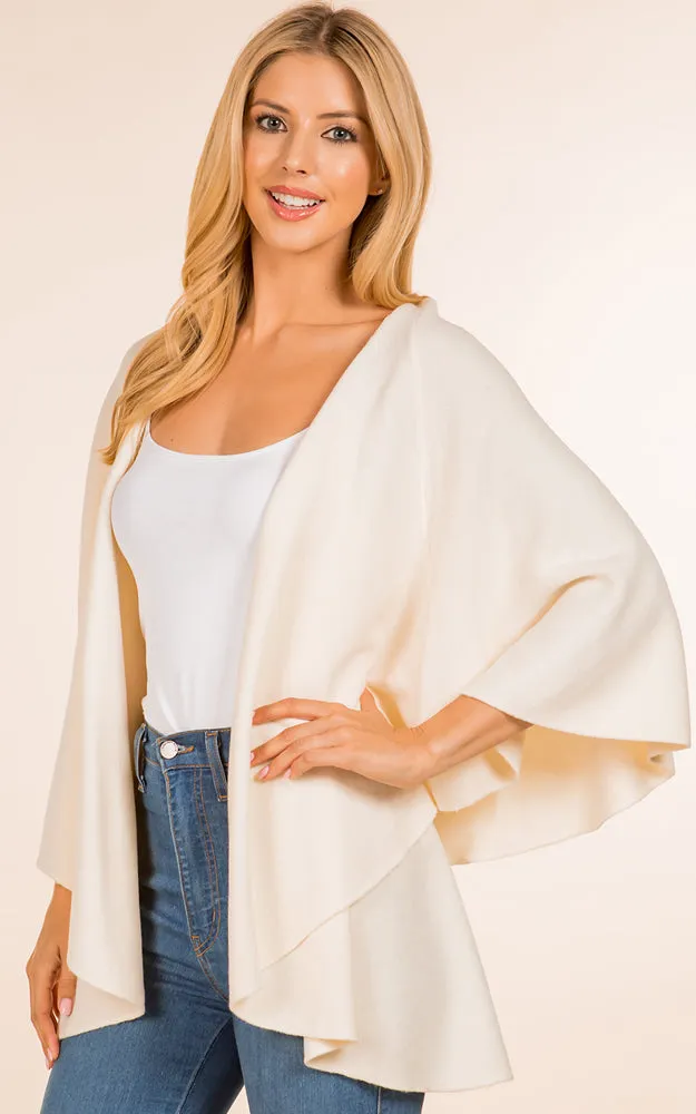 PN273 Basic Solid Multi Way Shawl Vest