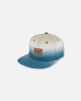 Printed Cap Bluish Gray And Beige
