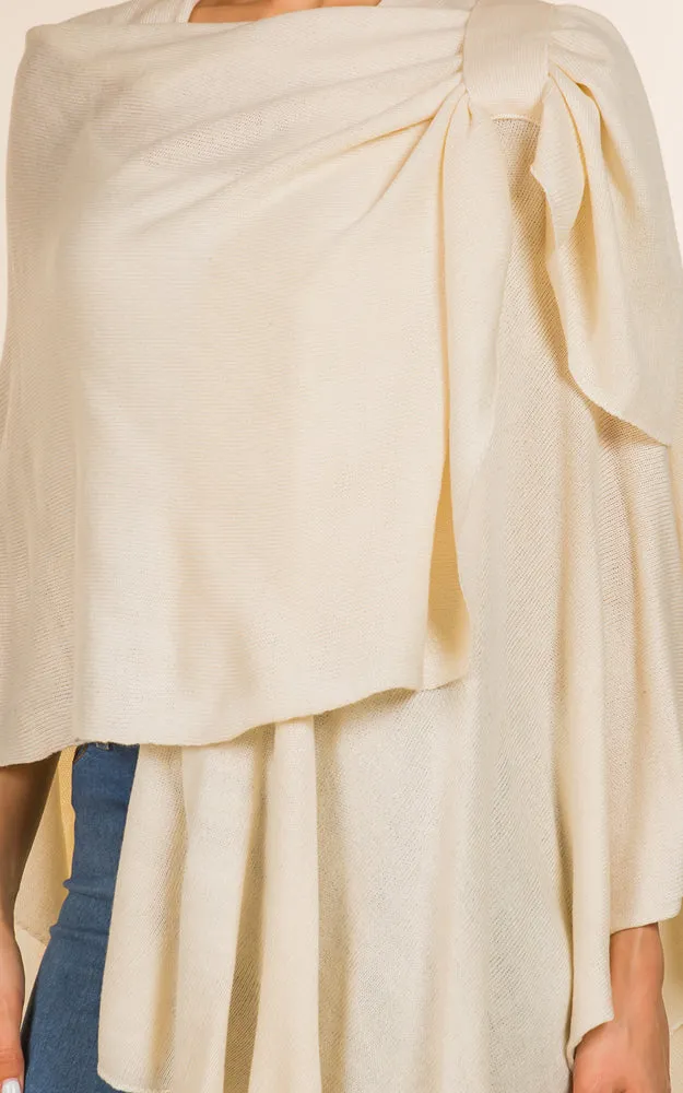 SA4213 Solid Color Shawl with Loop Design