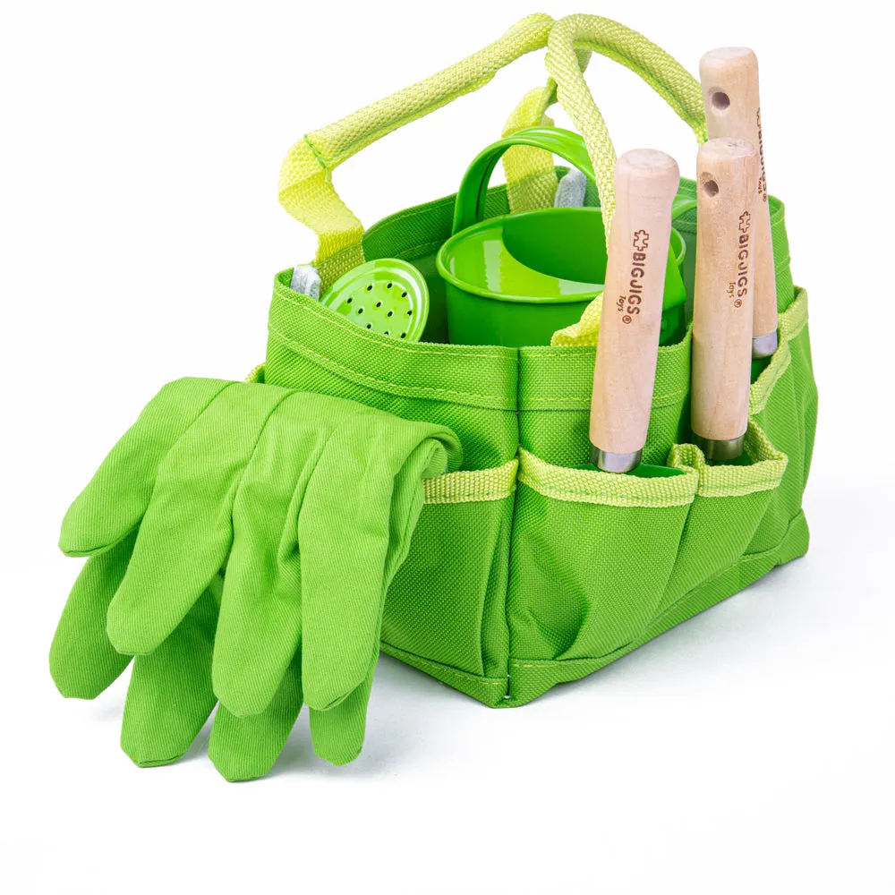 Small Tote Bag with Garden Tools