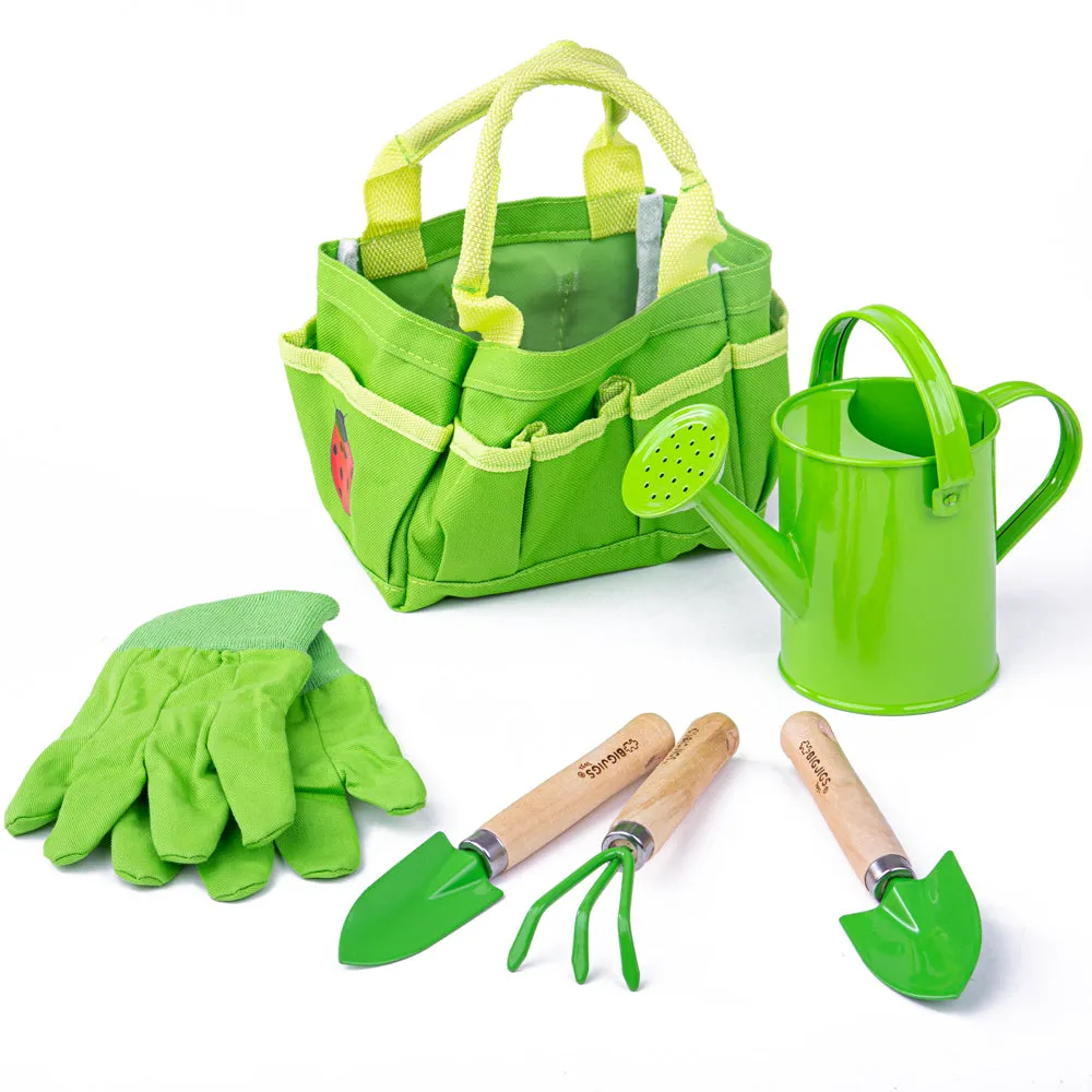Small Tote Bag with Garden Tools
